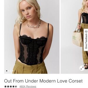 Urban Outfitters (NWT!) Black Modern Love Corset